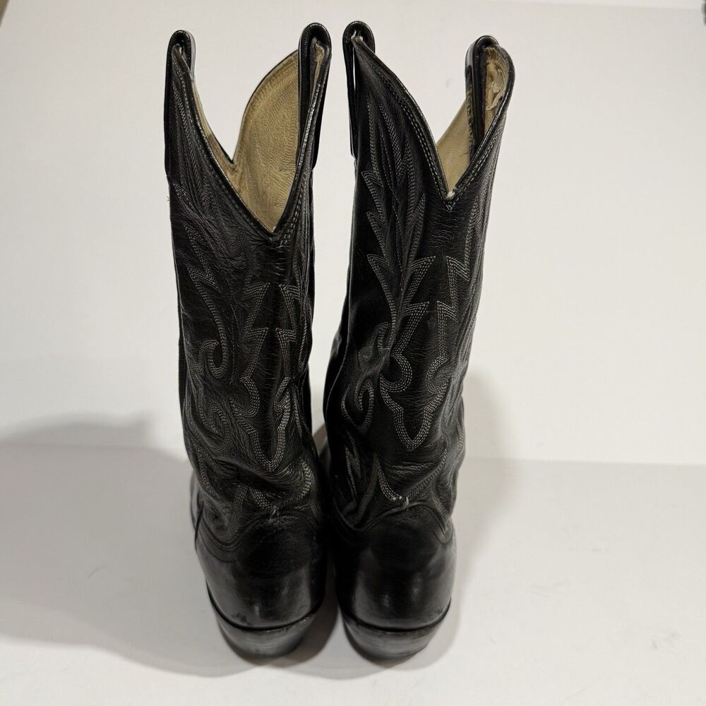 Dan Post Black Men's Size 10 D Pebble Grain Cowboy Boots - Picture 5 of 16